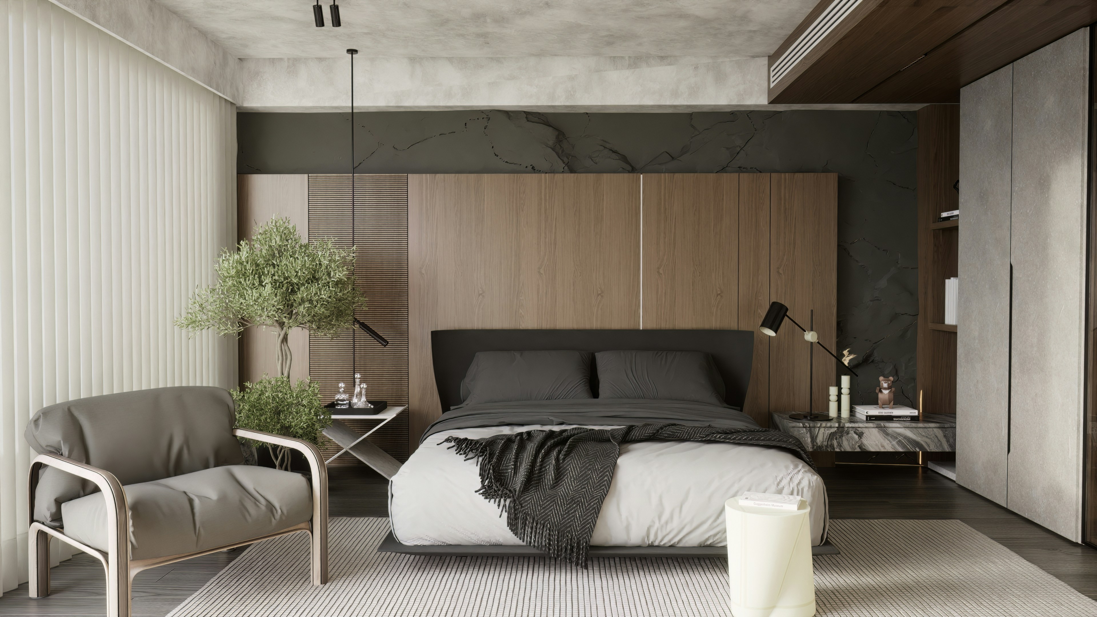 Fluted Panel Bedroom Design 14