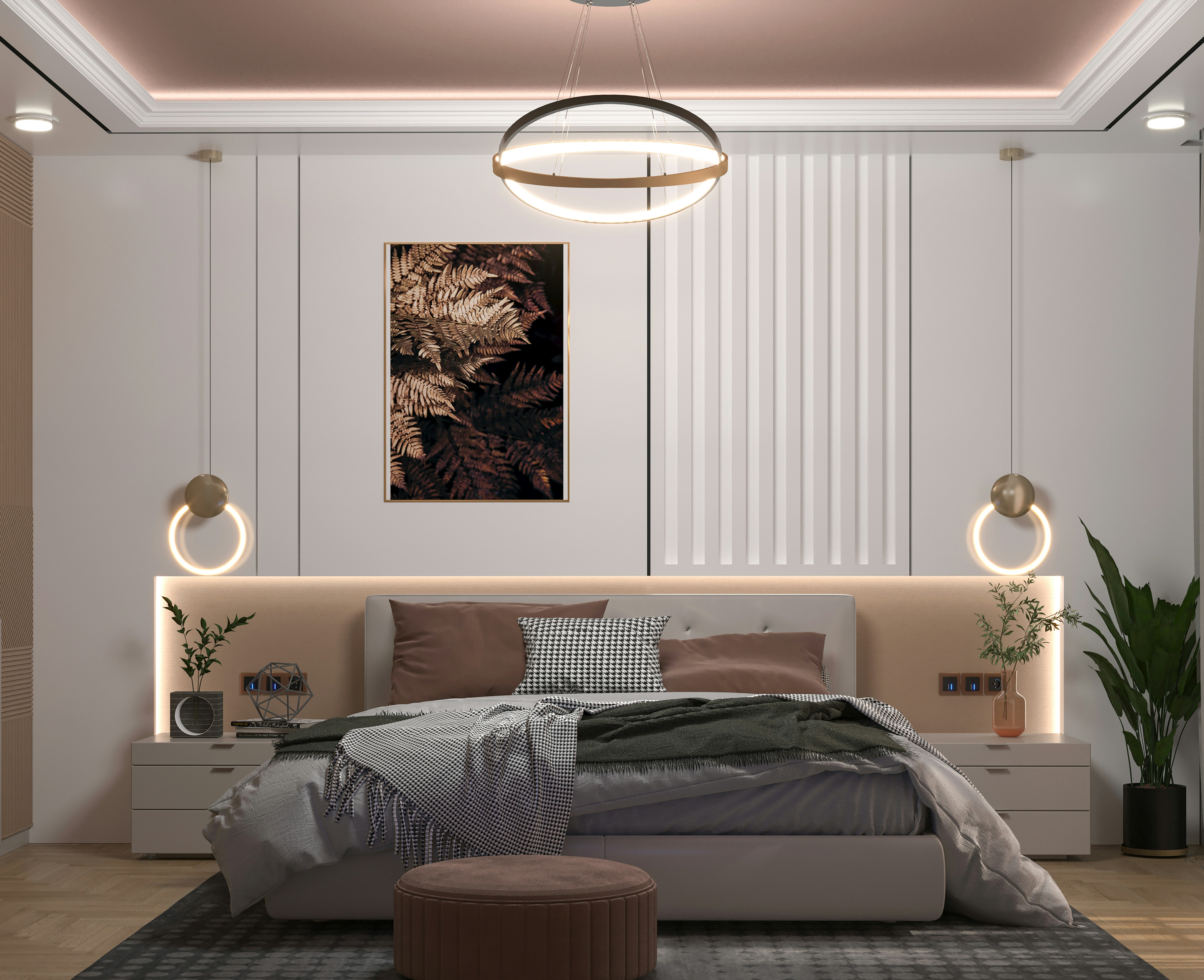 Designer Bedroom with Wardrobe Setup 5