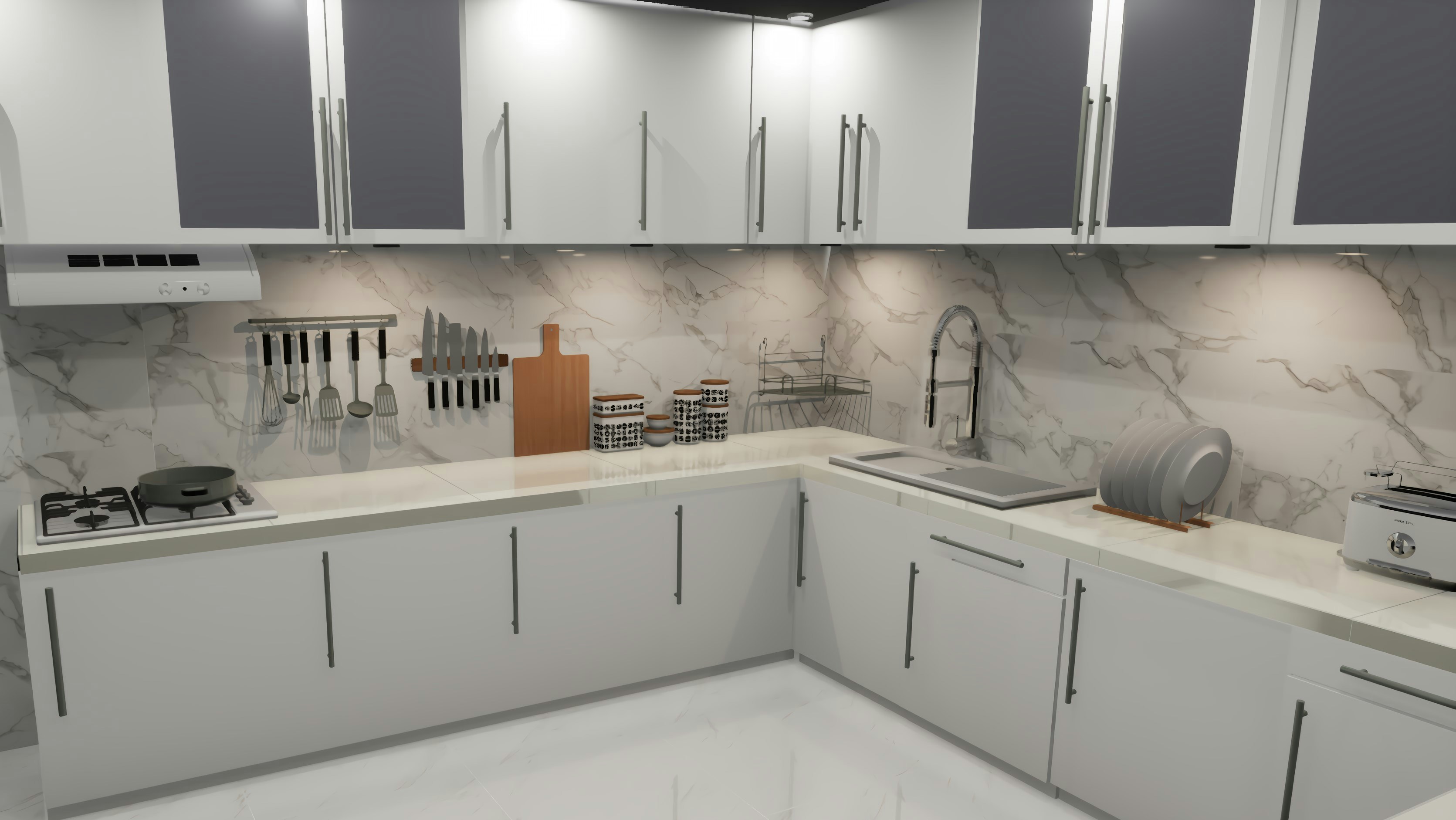 Dark Wood Modular Kitchen Design 16