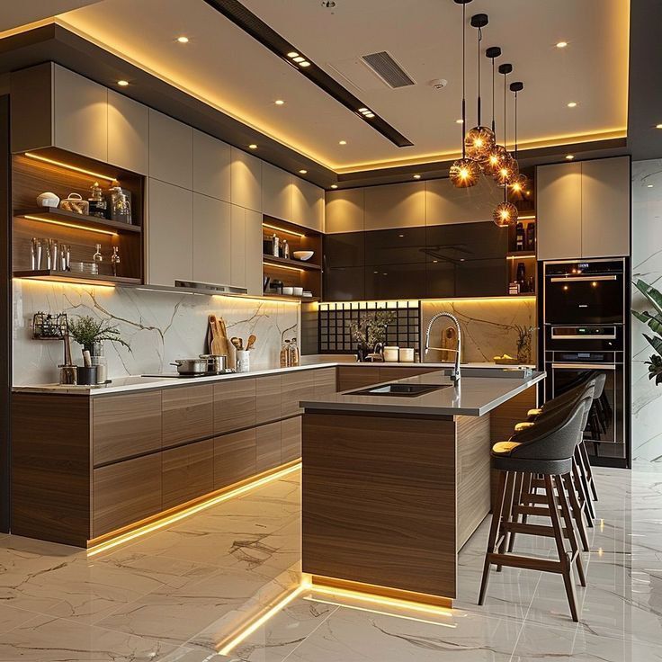 Handleless Modular Kitchen Setup 19