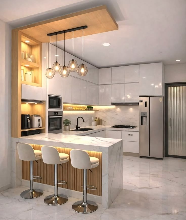 Luxury Modular Kitchen with Island 8