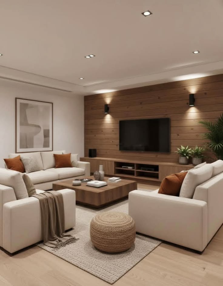 Warm Ambient Light Living Room 15