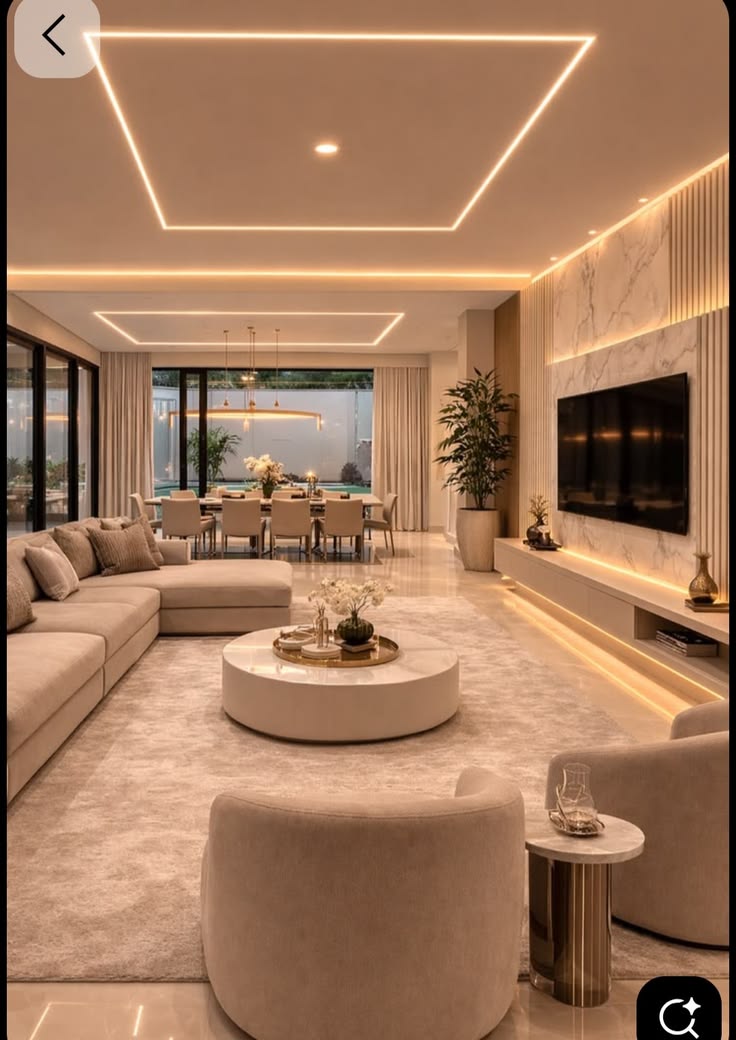 Modern Open Living Dining Space 21