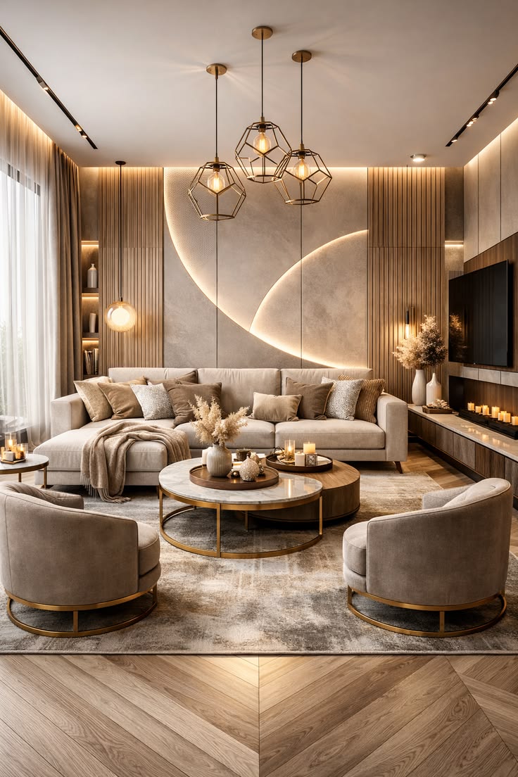 Modern Living Room Architecture 37