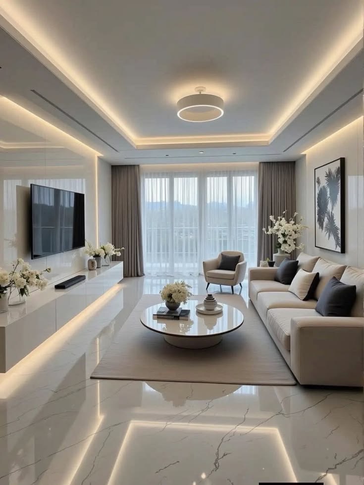 Luxury Living Room False Ceiling 38