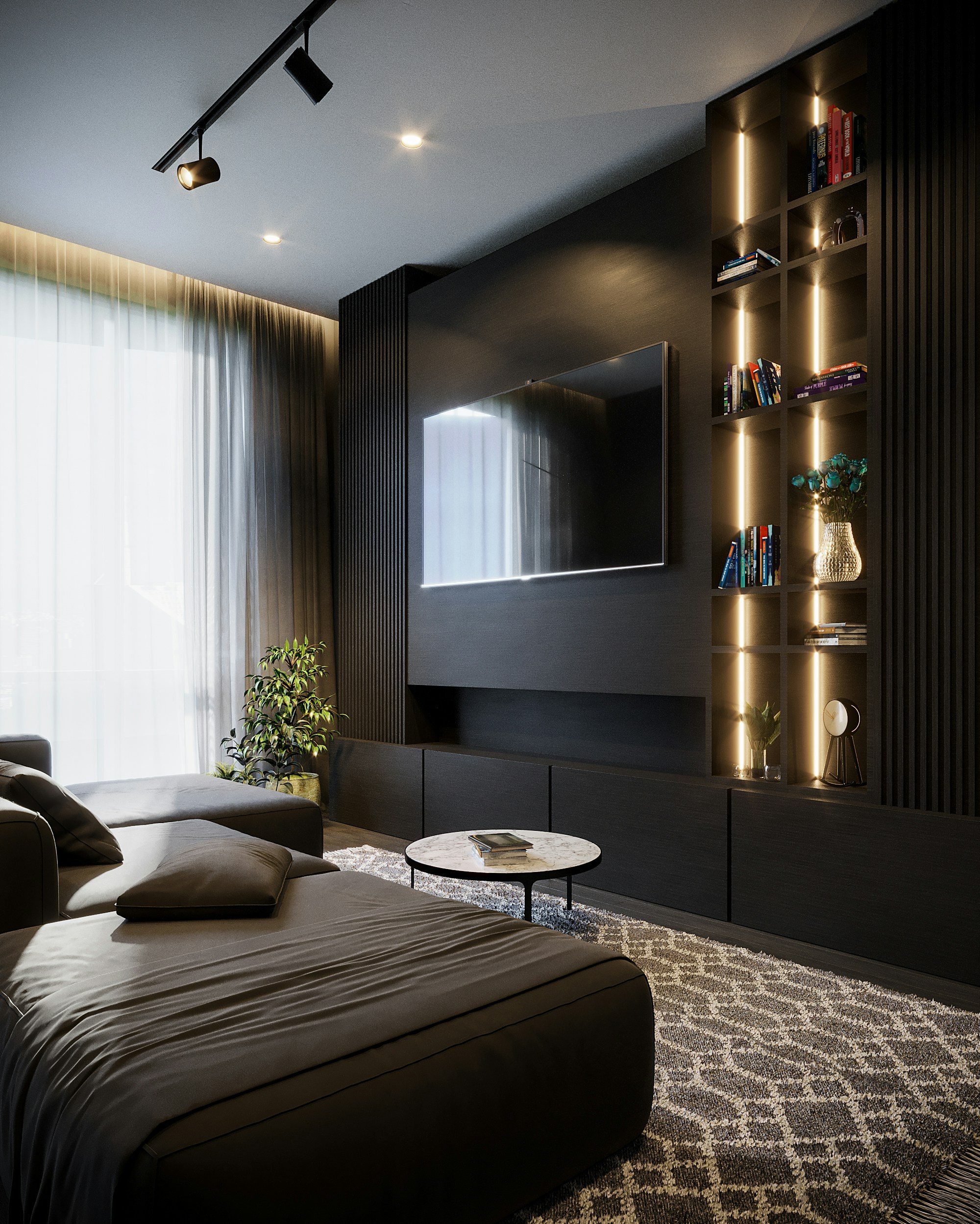 Modern False Ceiling Lighting Setup 8