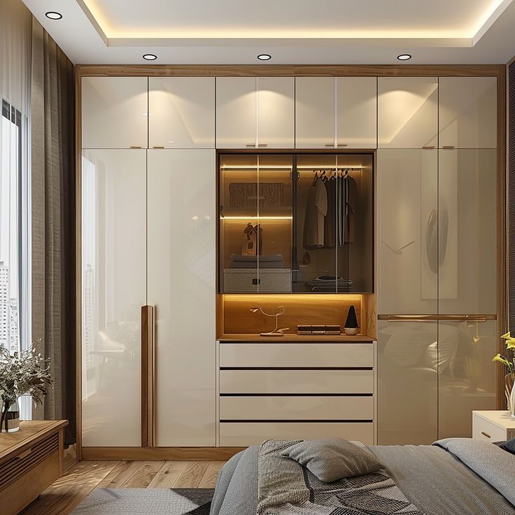 Modern Plywood Wardrobe Setup 21