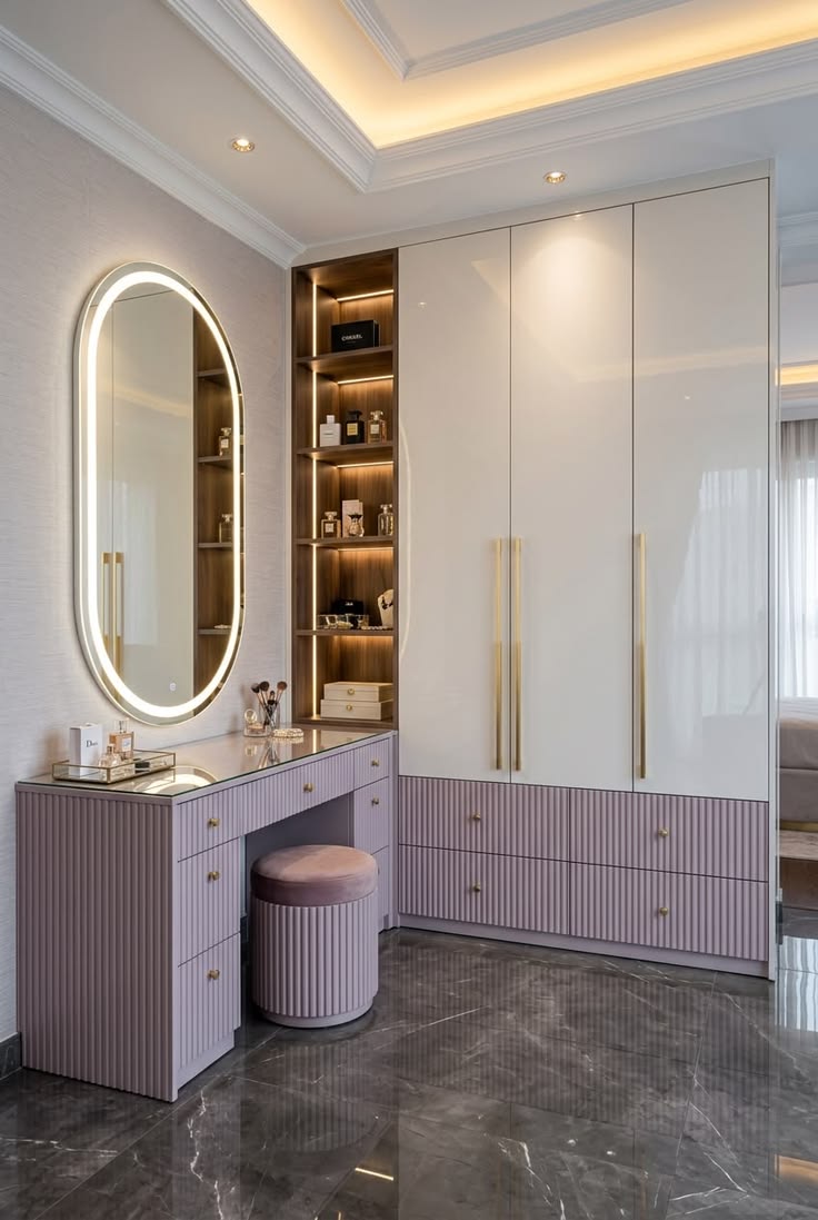 Wooden Wardrobe with LED Strips 41