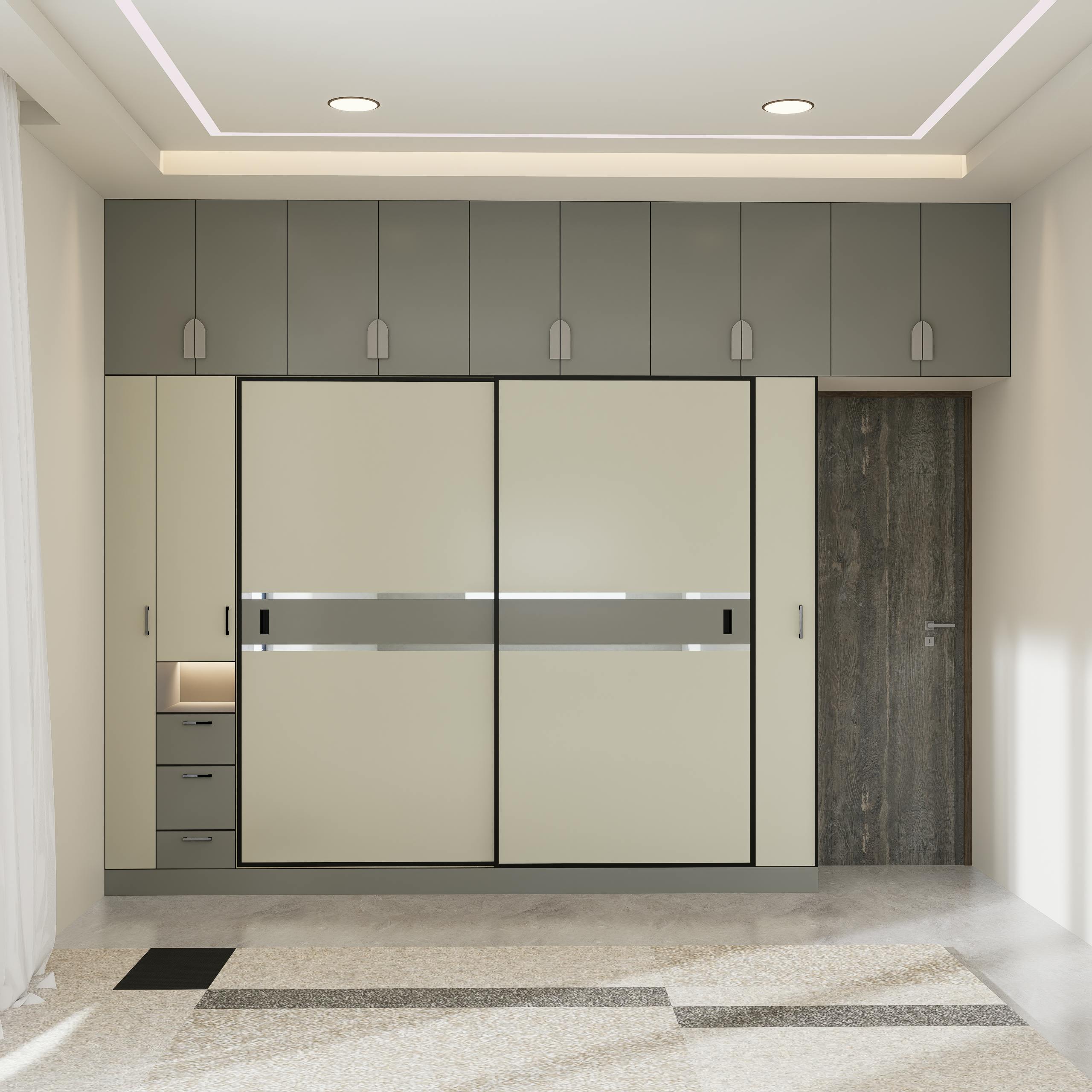 Matte Finish Bedroom Wardrobe 7