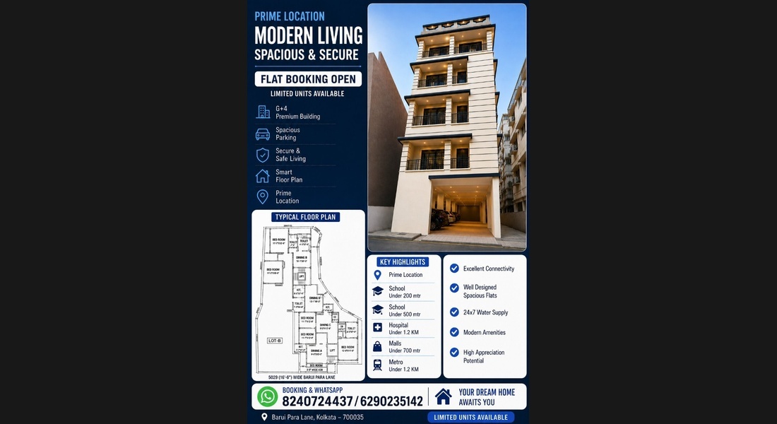 Verified 2BHK 3BHK Flat in Baranagar Kolkata